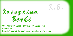 krisztina berki business card